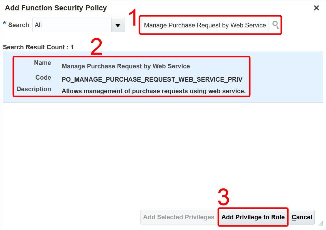 Add Privilege - Simplified Loader Excel for Oracle Fusion Cloud ERP